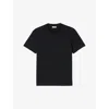 Sandro Mens  Relaxed-fit Short-sleeve Cotton T-shirt In Noir / Gris
