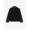 Sandro Mens  Patch-pocket Marl-pattern Knitted Cardigan In Noir / Gris