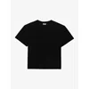 Sandro Mens  Relaxed-fit Short-sleeve Cotton T-shirt In Noir / Gris