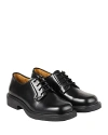 Sandro Square-toe Leather Derby Shoes In Black
