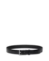 Sandro Mens Black Rectangular-buckle Leather Belt In Black