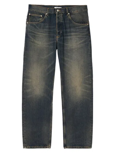 Sandro Men's Regular Faded Jeans In Blue Vintage Denim