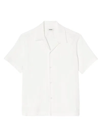 Sandro Men's Shark Collar Shirt In White