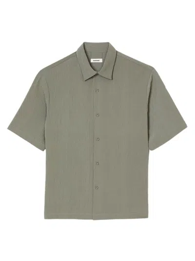 Sandro Men's Short-sleeved Shirt In Green