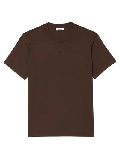 Sandro Men's Short-sleeved T-shirt In Black Brown