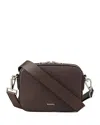 Sandro Men's Small Saffiano Leather Bag In Chocolate