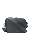 Sandro Small Reconstituted Leather Bag In Gray