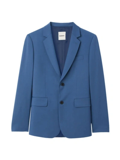 Sandro Men's Wool Suit Jacket In Blue