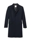 Sandro Men's Wool Top Coat In Navy Blue