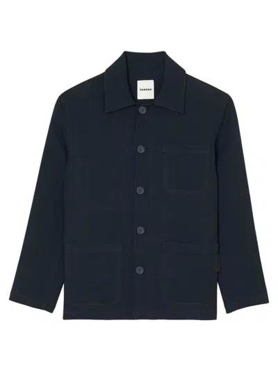 Sandro Men's Worker Jacket In Blue