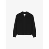 Sandro Wool-blend Bomber Jacket In Noir / Gris