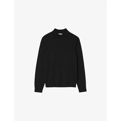 SANDRO MENS SANDRO HIGH-NECK REGULAR-FIT WOOL JUMPER
