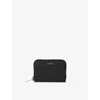 Sandro Mens Black Zippd Cord Leather Wallet In Black