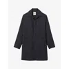Sandro Technical Mac Coat In Bleus