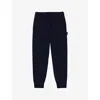 Sandro Mens Bleus Logo-patch Regular-fit Stretch-woven Jogging Bottoms In Bleus
