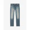 Sandro Faded Loose-fit Jeans In Blue Vintage Denim In Blue