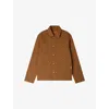 Sandro Button-up Denim Jacket In Brown