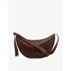 Sandro Mens Cognac Logo-embossed Small Leather Hobo Bag In Brown