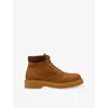 Sandro Nubuck And Leather Boots In Brown