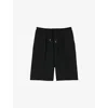 Sandro Mens Noir / Gris Drawstring-waist Regular-fit Stretch-jersey Shorts