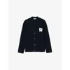 Sandro Flower-patch Cardigan In Bleus