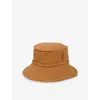 Sandro Cotton Bucket Hat In Naturels