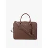 Sandro Mens Large Logo-embossed Faux-leather Briefcase Bruns