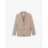 Sandro Mens Naturels Notch-lapel Stretch-wool Jacket