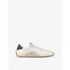 Sandro Leather Sneakers In Naturels