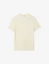 Sandro Mens Naturels Silvio Round-neck Relaxed-fit Woven T-shirt In Naturels
