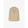 Sandro Mens Naturels Single-breasted Lyocell-blend Blazer In Naturels