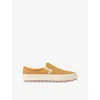 Sandro Split Leather Slip-ons In Naturels