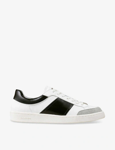 Sandro Men's Retro Lace Up Sneakers In White/black