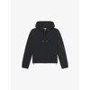 Sandro Mens Bleus Hooded Zip-up Stretch-woven Jacket In Noir / Gris
