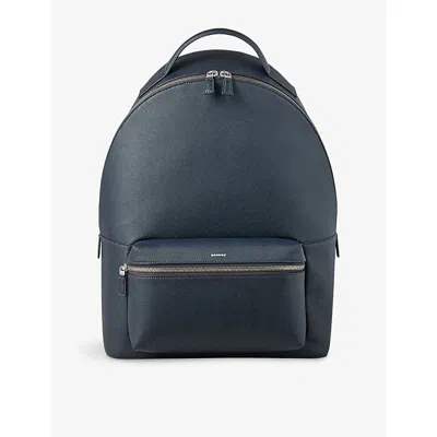 Sandro Mens  Logo-embossed Leather Rucksack In Multi