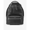 Sandro Coated Canvas Backpack In Noir / Gris