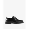Sandro Mens  Square-toe Lace-up Leather Derby Shoes In Noir / Gris