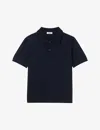 Sandro Pablo Stretch-woven Polo-shirt In Noir / Gris