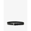 Sandro Adjustable Vegetable Tanned Leather Belt In Noir / Gris