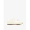 Sandro Low-top Split Leather Trainers In White