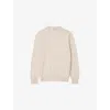 Sandro Mens Off White Long-sleeve Crewneck Cashmere Jumper In Neutral