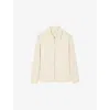 Sandro Mens Off White Patch-pocket Corduroy Zip-up Overshirt In Neutral