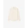 Sandro Mens Naturels Relaxed-fit Long-sleeve Linen Shirt In Brown