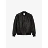 Sandro Leather Jacket In Black