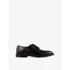 Sandro Glazed Leather Derbies In Black