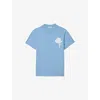 Sandro Layered Flower Tee In Blue