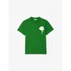 Sandro T-shirt With Flower Patch In Green