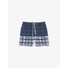Sandro Mens Bleus Floral Graphic-print Straight-leg Swim Trunks In Bleus