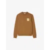 Sandro Mens Naturels Flower-patch Crewneck Cotton Sweatshirt Xs