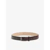 Sandro Glazed Leather Belt In Brown
